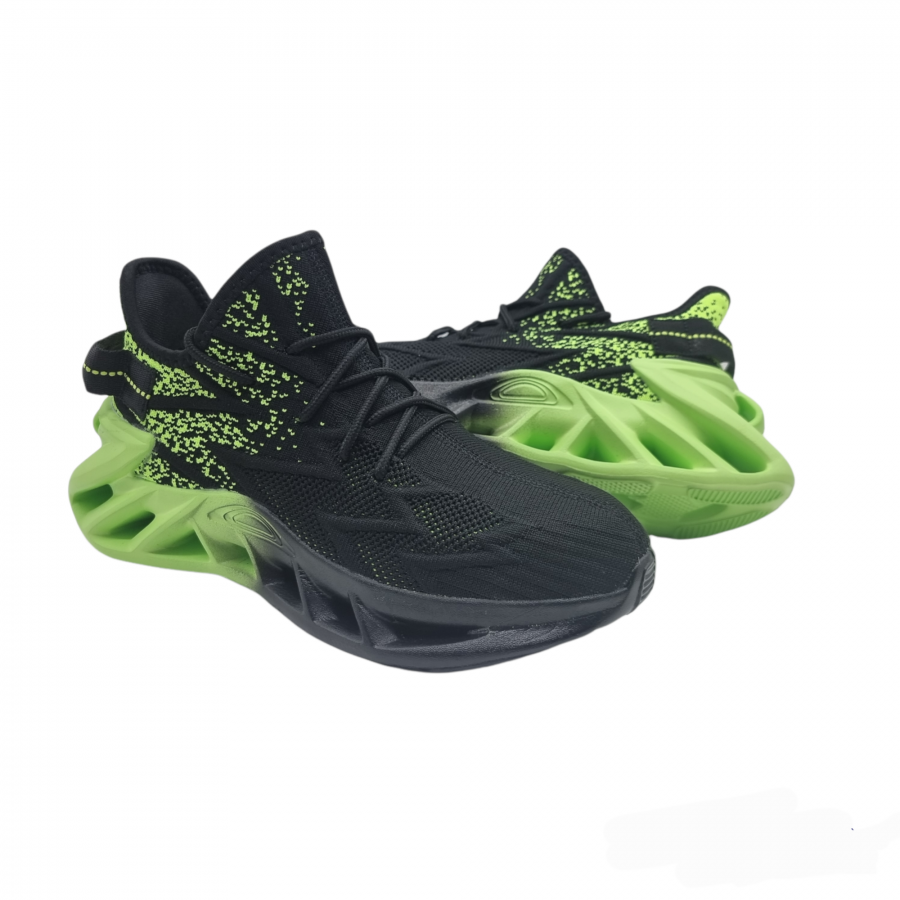  Pantofi Sport Bryant Negru Verde Cod 5562 oferit de denyonline.ro