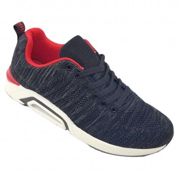 Pantofi  Sport Barbatesti Anotimp Negru-Rosu Cod 2030