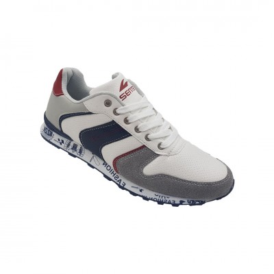 Pantofi Barbatesti Runn Casual Alb  Cod 1045