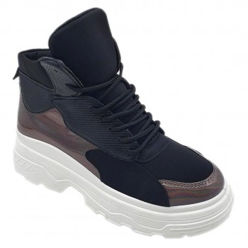 Ghete Prezident Casual Negru Alb Cod 2119