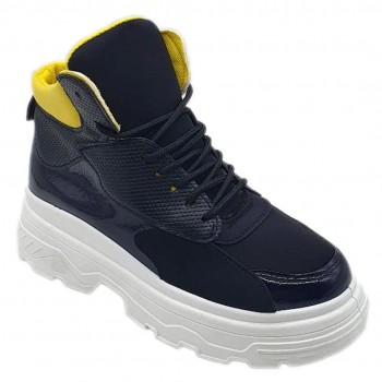 Ghete Prezident Casual Negru Galben Cod 2121