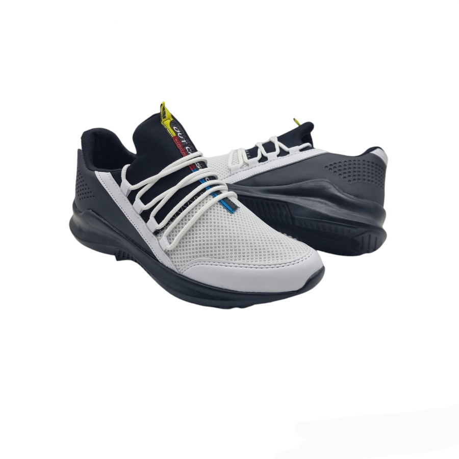  Pantofi Barbatesti presto alb negru Cod 2041 - Pantofi sport-oferit de denyonline.ro