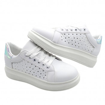 Pantofi Casual Star White Cod 2055 Pantofi Casual Star White Cod 2055